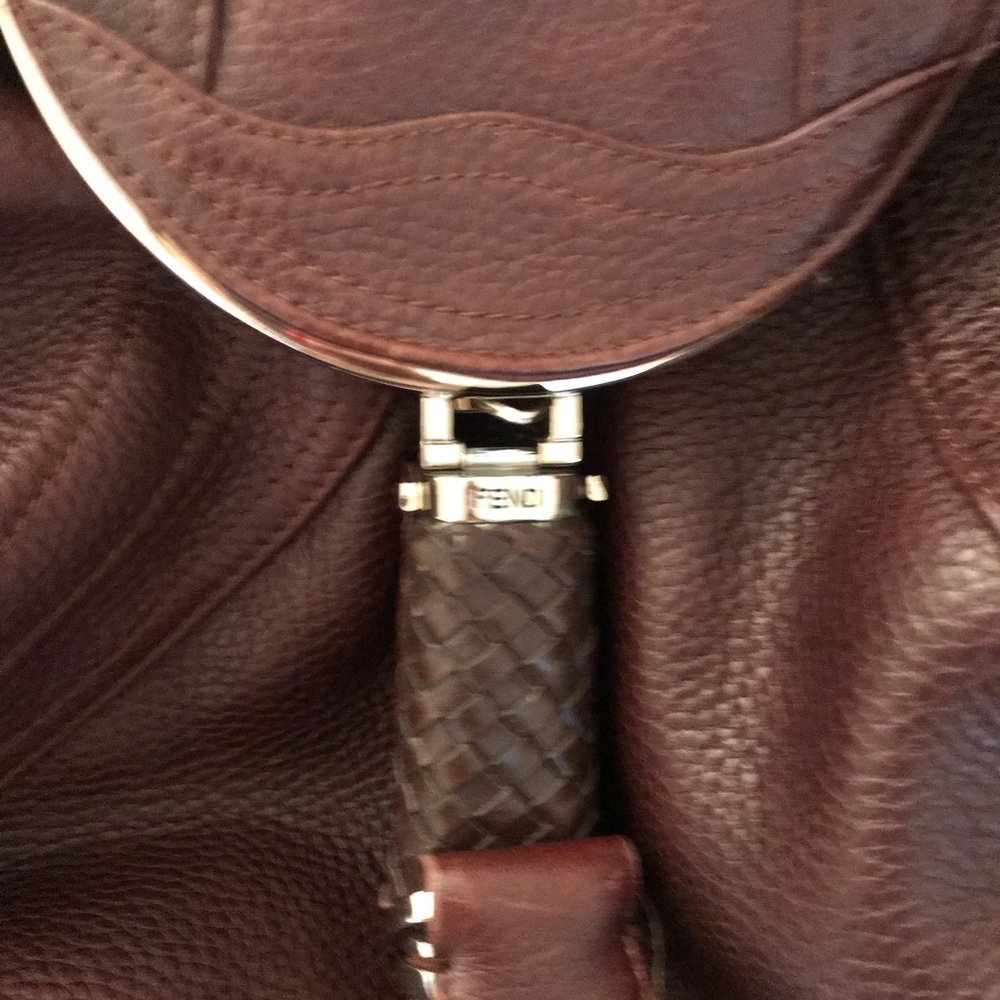 Fendi Spy Cognac Leather Satchel - Picture 5 of 5